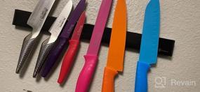 img 7 attached to 🔪 Magnetic Knife Holder for Wall, Enkrio 16 Inch - Black Stainless Steel - Knife Magnetic Strip - No Drilling - Kitchen Magnet Knife Holder Strip - Knife Rack - Knife Bar