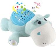 🦛 fisca baby sleep soother plush hippo - 60 lullabies white noise starlight projection sound machine for infant sleeping logo