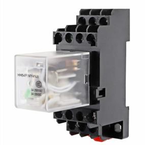 img 3 attached to Electromagnetic Power Relay With LED Indicator, DIN Rail, 14 Pin 4PDT, 5A Coil And Base - BNYZWOT HH54P DC 12V (2Pcs)