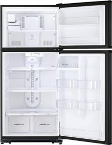 img 4 attached to Black Winia 18 Cu. Ft. Top Mount Refrigerator With Built-In Ice Maker