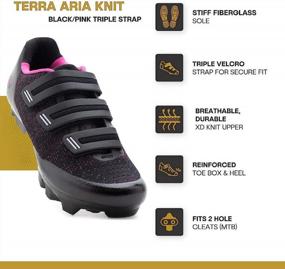 img 3 attached to 🚴 Tommaso Terra 100 Women's Mountain Biking, Indoor & Road Cycling Shoe - Velcro, Laces, Knit, SPD Compatible