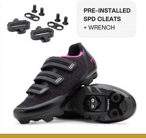 img 2 attached to 🚴 Tommaso Terra 100 Women's Mountain Biking, Indoor & Road Cycling Shoe - Velcro, Laces, Knit, SPD Compatible