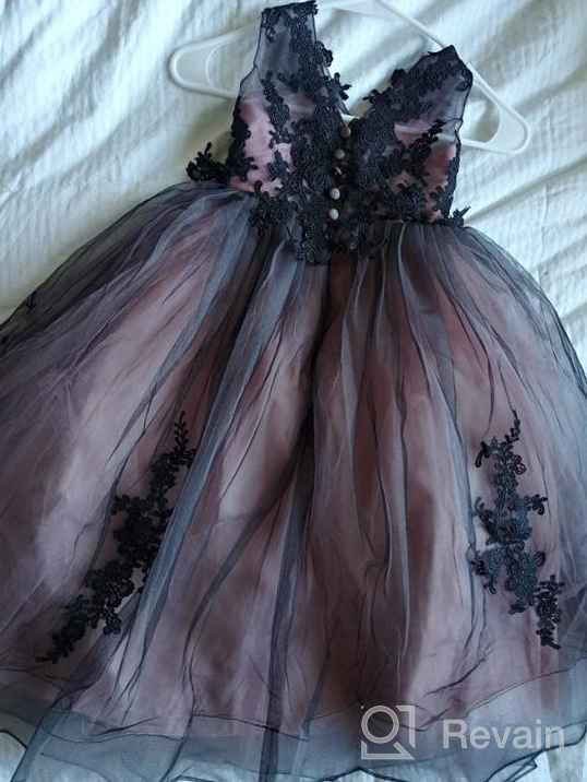 img 1 attached to 👗 Exquisite Flower Girl Dress: Lace Applique Pageant Ball Gown Prom Dresses for Kids review by Zachary Ester