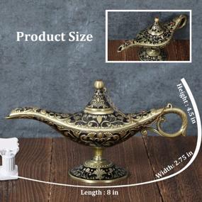 img 3 attached to Vintage Magic Genie Lamp Wishing Aladdin'S Lamp, Arabian Stage Show Props/Themed Parties/Cake Decorating Gift For Holidays/Birthdays/Weddings (Black)