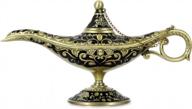 vintage magic genie lamp wishing aladdin's lamp, арабский сценический реквизит / тематические вечеринки / подарок для украшения торта на праздники / дни рождения / свадьбы (черный) логотип