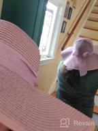 img 1 attached to Summer Sun Protection Straw Hat For Women - Wide Brim Foldable Floppy Beach Cap With UV Shielding review by John Reese