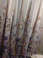 img 1 attached to Set Of 2 Kotile Floral Sheer Curtain Panels With Rod Pocket For Bedroom, Printed Voile Sheer Drapes With Red And Pink Blossom Design, 52 X 84 Inches review by Junior Rojas