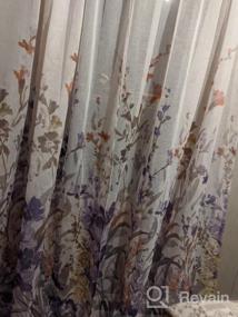 img 6 attached to Set Of 2 Kotile Floral Sheer Curtain Panels With Rod Pocket For Bedroom, Printed Voile Sheer Drapes With Red And Pink Blossom Design, 52 X 84 Inches