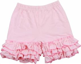 img 3 attached to Cotton Ruffle Shorts For Baby And Toddler Girls
