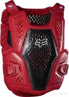 flame red fox racing raceframe roost motocross chest protector, size l/xl logo