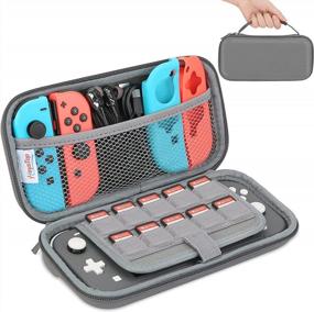 img 4 attached to HEYSTOP Carrying Case Compatible With Nintendo Switch Lite ,Portable Protective Case For Switch Lite With Storage For Nintendo Switch Lite Console And Accessories（Grey）