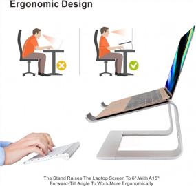 img 3 attached to Detachable Notebook Ergonomic Aluminum Compatible Laptop Accessories and Stands