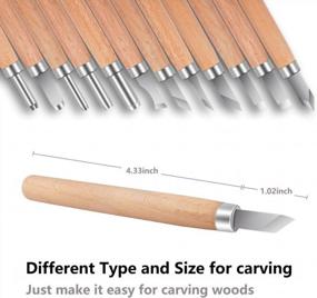 img 2 attached to Beginner-Friendly PRUGNA Wood Carving Tools Kit - 12 Pcs Engraving Knife Set With Storage Case For Kids And Beginners