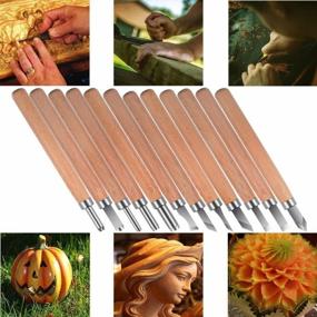 img 3 attached to Beginner-Friendly PRUGNA Wood Carving Tools Kit - 12 Pcs Engraving Knife Set With Storage Case For Kids And Beginners