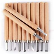 beginner-friendly prugna wood carving tools kit - 12 pcs engraving knife set with storage case for kids and beginners logo