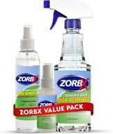 🌫️ zorbx unscented odor eliminator combo value pack: trusted formula for hospitals & healthcare facilities - fast-acting odor remover sprays for unpleasant odors (16 oz + 7.5 oz + 2 oz) logo