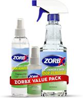 🌫️ zorbx unscented odor eliminator combo value pack: trusted formula for hospitals & healthcare facilities - fast-acting odor remover sprays for unpleasant odors (16 oz + 7.5 oz + 2 oz) логотип