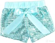 👗 stylish bowknot baby girls sequin shorts: cotton sparkle pants for toddlers, ages 0-5 логотип