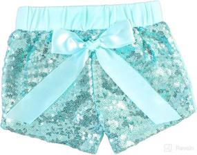 img 2 attached to 👗 Stylish Bowknot Baby Girls Sequin Shorts: Cotton Sparkle Pants for Toddlers, Ages 0-5