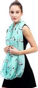 img 2 attached to Lina Lily Penguin Infinity Womens Women's Accessories via Scarves & Wraps