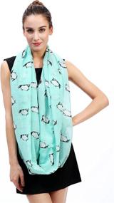 img 1 attached to Lina Lily Penguin Infinity Womens Women's Accessories via Scarves & Wraps