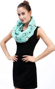 img 3 attached to Lina Lily Penguin Infinity Womens Women's Accessories via Scarves & Wraps