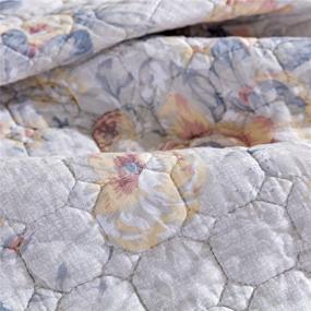 img 1 attached to Add Romance To Your Bedroom With ABREEZE Vintage Flora Print Quilt Set - 100% Cotton Reversible Bedding Coverlet And Bedspread Set With Peony Flora Design - Queen Size (3 Piece Set)