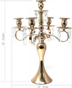 img 3 attached to Gold Plated 5-Arm Taper Candle Holder Candelabra - Allgala 18 Candlestick