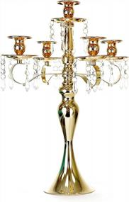 img 4 attached to Gold Plated 5-Arm Taper Candle Holder Candelabra - Allgala 18 Candlestick