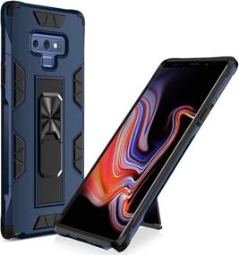 img 4 attached to TORRTOWAY Military Grade Drop Samsung Galaxy Note 9 Case Shockproof With Kickstand Stand Built-In Magnetic Car Mount Armor Protective Case For Galaxy Note 9 Phone Case (Blue)