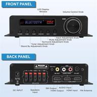 🔊 powerful 100w 5 channel wireless bluetooth home audio amplifier for home theater, surround sound receiver with hdmi, aux, fm antenna inputs, subwoofer speaker input, and 12v adapter - pyle pfa540bt логотип