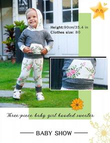 img 3 attached to Наряды для новорожденных девочек с топами с капюшоном от Oklady - Модная одежда для новорожденных девочек
