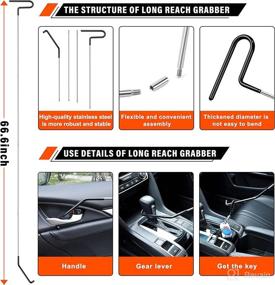 img 3 attached to 🔧 19PCS Professional Car Tool Kit for Emergency Automotive Repairs - Includes Long Reach Grabber Tool, Air Wedge Bag Pump, Non Marring Wedge, Noose Tool, Auto Trim Removal Tool Set for Cars, Trucks, and RVs