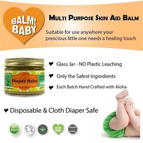 img 3 attached to 👶 BALM! Baby Diaper Balm: Natural Rash Relief and Skin Aid Combo (2 oz. Jar + 1/2 oz. Travel Size)