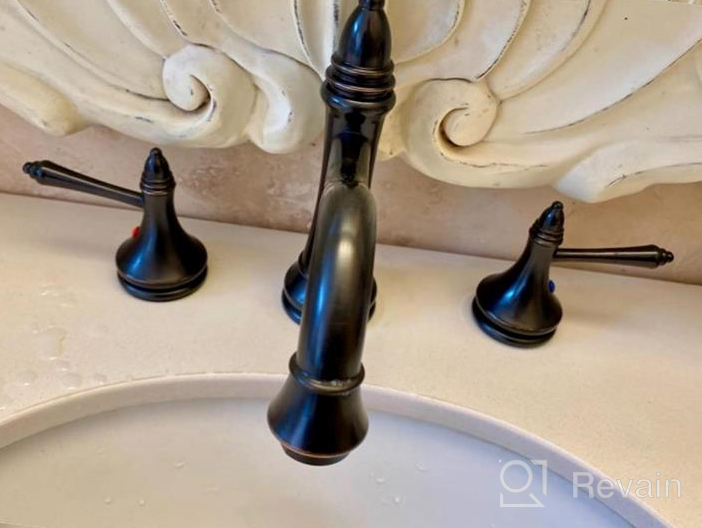 img 1 attached to Modern Black Bathroom Faucet With 3 Hole Two Handle Design And Pop Up Drain Assembly - Top Quality & Lead-Free review by Kenneth Harris