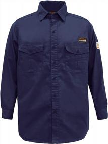img 4 attached to Stay Safe And Comfortable With KONRECO'S Fire Resistant FR Cotton Men'S Uniform Shirt