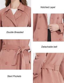 img 2 attached to Leather Breasted Lightweight Overcoat Outwear Women's Clothing - Coats, Jackets & Vests