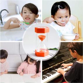 img 2 attached to XINBAOHONG Sand Timers - Set Of 2 For Kids Games, Home, Kitchen, And Classroom Use - 3 Minutes And 10 Minutes Hourglass Timer Clocks