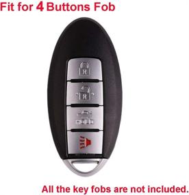 img 1 attached to 2 шт. резиновый силиконовый пульт дистанционного брелока крышка Keyless Protector сумка держатель для Nissan Altima Maxima Murano Armada Gt-R Sentra Altima Rogue Pathfinder