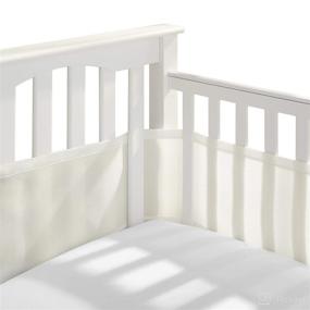 img 4 attached to BreathableBaby Mesh Crib Liner – Classic Collection – Ecru – Fits Full-Size Four-Sided Open and Closed Back Cribs – Anti-Bumper