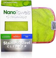 🧼 nano towels stainless steel cleaner: chemical-free reusable cloth for safe and effective stainless steel cleaning - light green 7x16" (1 pc) logo