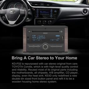 img 2 attached to KEiiD Bluetooth Stereo Shelf System With Retro CD Player, Speakers, FM Radio Receiver, USB, AUX, Bass/Treble EQ, Wooden CD Music Bookshelf System For Home Audio