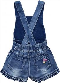 img 1 attached to Adorable And Functional: Adjustable Short Overalls For Little & Big Girls By Peacolate
