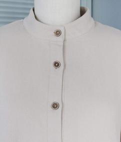 img 2 attached to Women'S Cotton Linen Tunic Dress Button Up Jacket With Pockets For Women