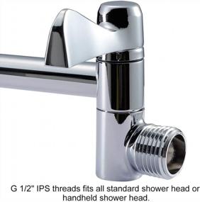 img 1 attached to Aisoso Shower Extension Arm - Adjustable Height And Angle Arm With Premium Solid Brass Construction And Anti-Leak Design