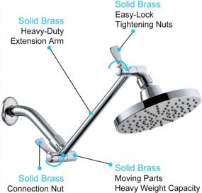 img 3 attached to Aisoso Shower Extension Arm - Adjustable Height And Angle Arm With Premium Solid Brass Construction And Anti-Leak Design