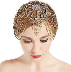 img 4 attached to 👑 BABEYOND Vintage Rhinestone Headpiece with Roaring Design