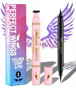 img 4 attached to 💧 Waterproof Eye Makeup: iMethod Liquid Eyeliner with Winged Eyeliner Stamp for Perfect Cat Eye in Seconds, Long-Lasting | Set of 2