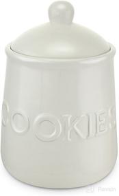 img 4 attached to 🍪 KOVOT Ceramic Classic Cookie Jar: Air-Sealed Lid, 6 1/4"L x 6 1/4"W x 8 1/2"H