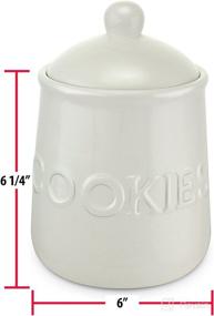 img 2 attached to 🍪 KOVOT Ceramic Classic Cookie Jar: Air-Sealed Lid, 6 1/4"L x 6 1/4"W x 8 1/2"H